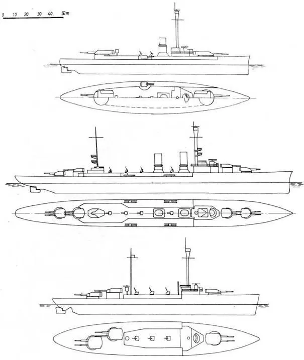 Проекты броненосного корабля для германского флота 1923 г Проект 3Длина - фото 2