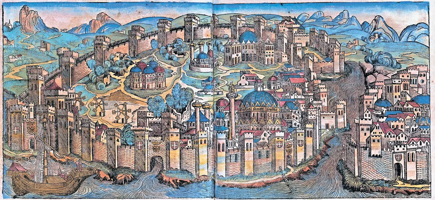 Вид на Константинополь Рисунок из Нюрнбергской хроники 1493 г Магометанство - фото 28