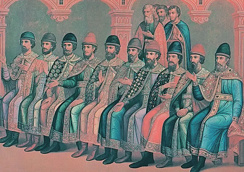 Сыновья князя Владимира Фрагмент росписи Грановитой палаты Московского Кремля - фото 34