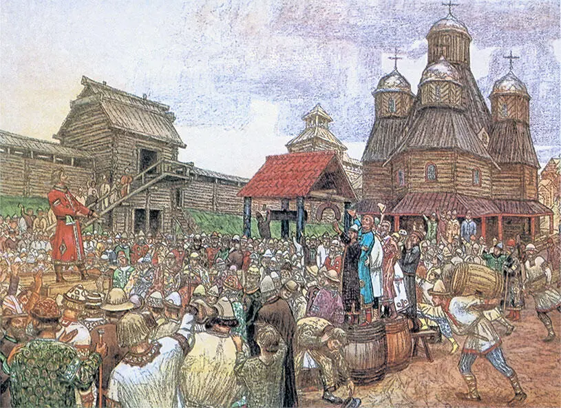 А М Васнецов Новгородское вече 1909 г Каждое княжество подразделялось на - фото 88
