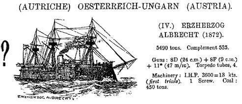 Броненосец Erzherzog Albrecht Сведения о корабле опубликованные в - фото 13