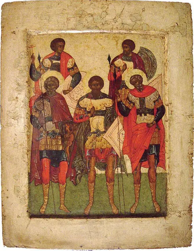 Ил 1 Икона Избранные воинымученики Третья четверть XVI в Ил 2 Царские - фото 124