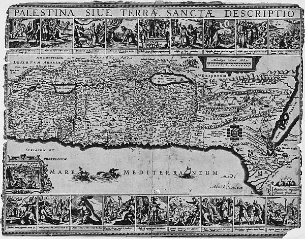 Древняя карта Палестины 1650 г Иудейские авторы называли ханаанцами своих - фото 64