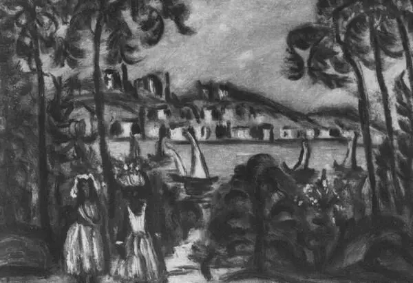 Мавританский пейзаж 1920е гг Фанера масло Девочки на берегу моря 1920е - фото 59