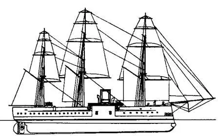 Броненосный корвет Ганза Наружный вид 1876 г Официально числился - фото 28
