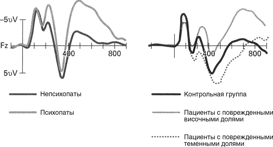 Рис 3 Графики мозговой активности психопатов из Kiehl et al 2005 левый - фото 3