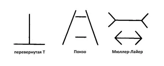 Фигуры вверху содержат геометрические иллюзии мы видим геометрические фигуры - фото 18