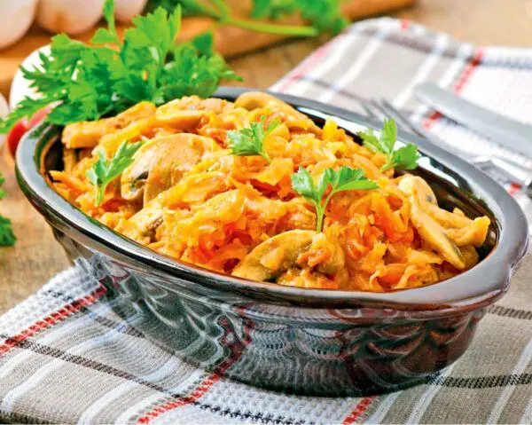 172 Капуста с морковью и грибами 800 г белокочанной капусты 350 г - фото 37