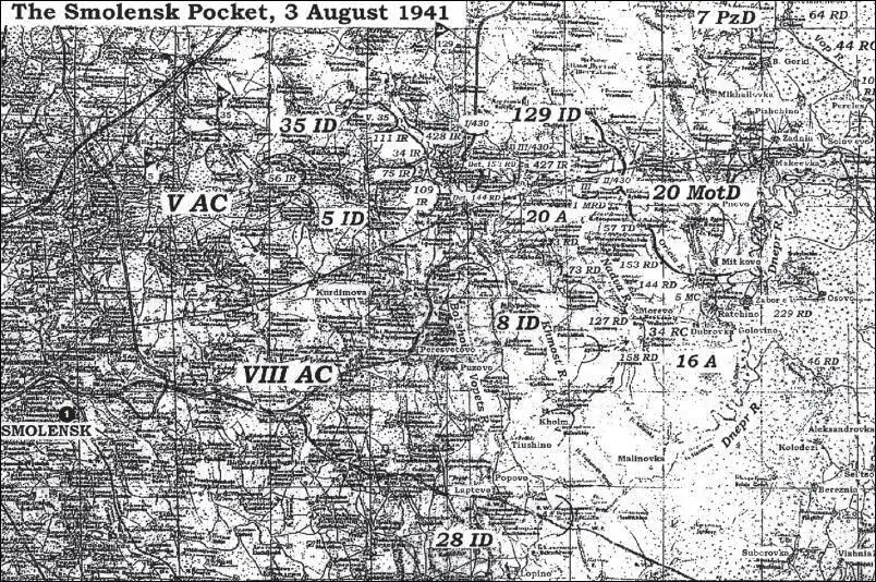 Карта 56 Смоленский котел 3 августа 1941 г 1 Смоленск 29й стрелковый - фото 62