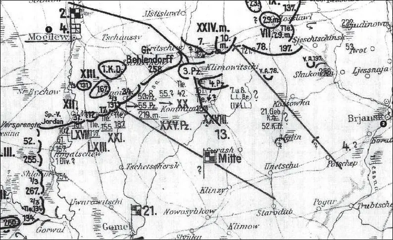 Карта 62 Наступление 2й танковой армии Гудериана через р Сож 10 августа - фото 68