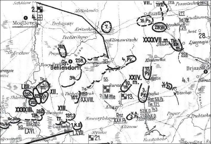 Карта 67 Наступление 2й танковой группы Гудериана 18 августа 1941 г 1 - фото 73