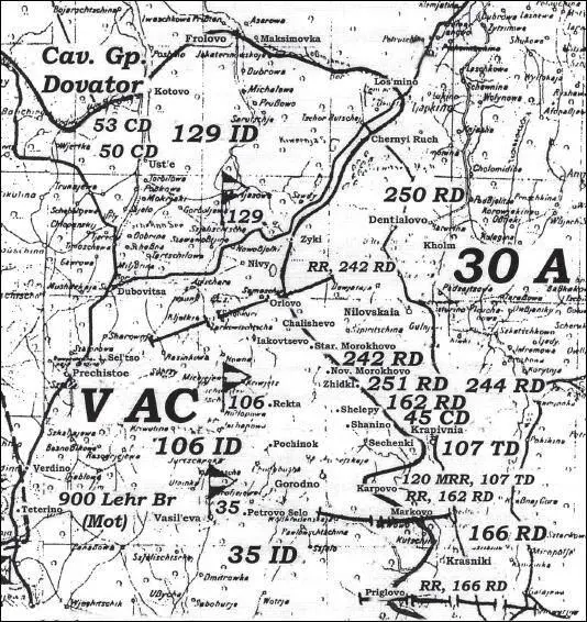 Карта 85 Положение 30й армии Вечер 19 августа 1941 г Положение - фото 95