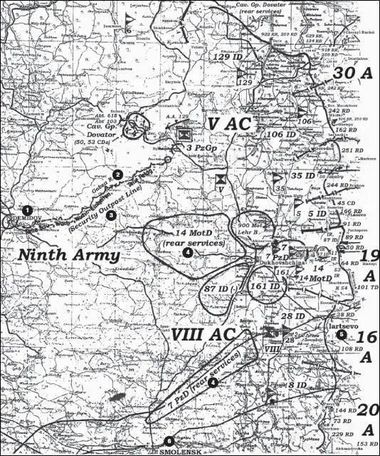 Карта 33 Положение на восточном фронте 9й армии Вечер 27 августа 1941 г 1 - фото 33