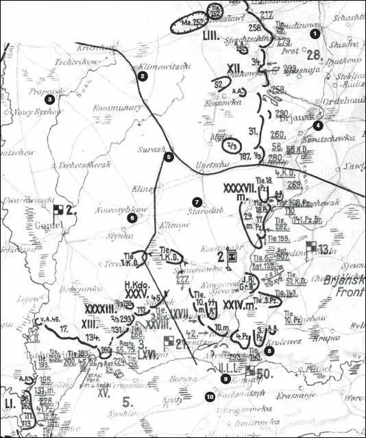 Карта 80 Положение на правом фланге группы армий Центр на 3 сентября 1941 - фото 96