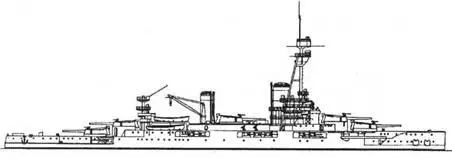 Линейный корабль Бретань 1922 г Наружный вид Линейный корабль - фото 34
