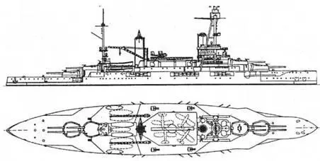 Линейный корабль Лоррейн 1938 г Наружный вид Линейный корабль - фото 38