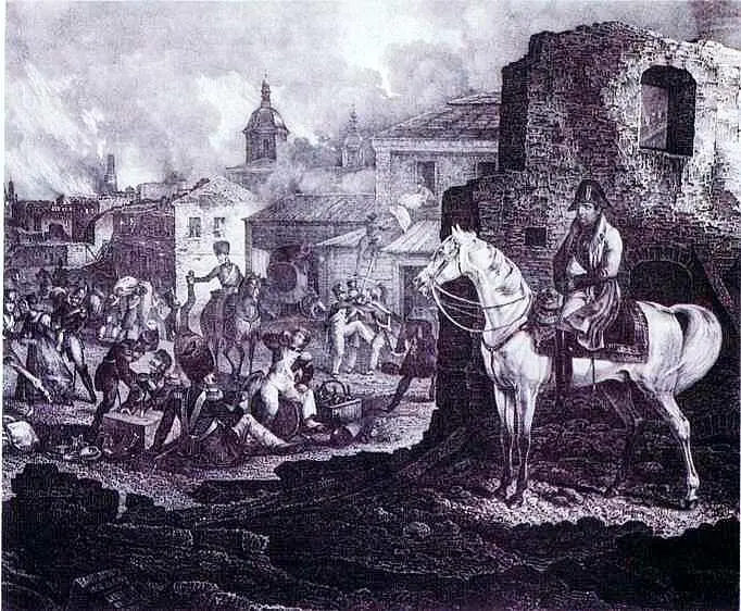 Наполеон в Москве 1812 год Из безлюдной и догорающей Москвы он писал в Париж - фото 104