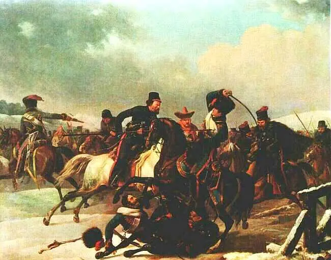 Преследование казаками отступающих французов Художник А Дезарио 1827 г - фото 128
