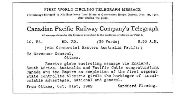 Рис 45 Первая кругосветная телеграмма посланная 31 октября 1902 года из - фото 45