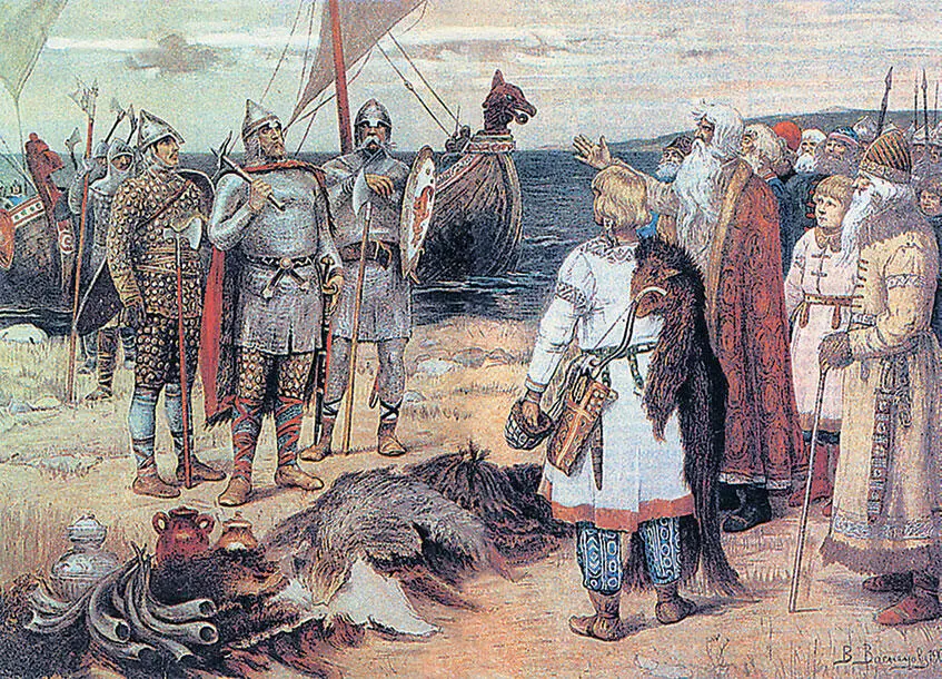 ВМ Васнецов Варяги 1909 г А В Арциховский в 1962 г на международном - фото 23
