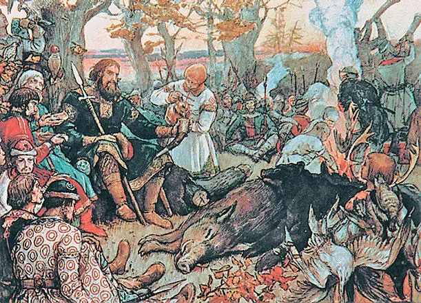 В М Васнецов Отдых великого князя Владимира Мономаха после охоты 1895 г - фото 109