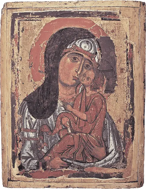 Богоматерь Умиление Икона XII в Великий Новгород Новгородский детинец - фото 142