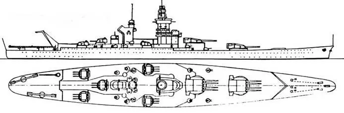 Ришелье по пересмотренному проекту 1935 года После завершения всех дискуссий - фото 6