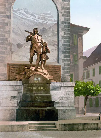 Wilhelm Tell Denkmal in Altdorf von dem Bildhauer Richard Kissling geschaffen - фото 49