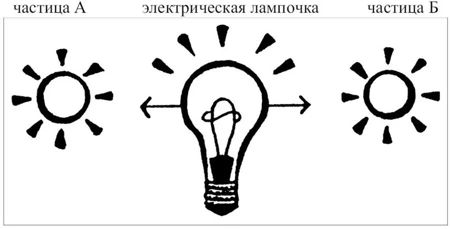 Рассмотрим данный рисунок Здесь вы видите электрическую лампочку и две частицы - фото 49