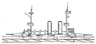 Броненосец Имплакейбл 1917 г Наружный вид центральной части корпуса Из - фото 62