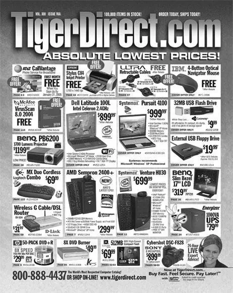 Эта обложка рассылаемого по почте журнала TigerDirectcom показывает как - фото 221
