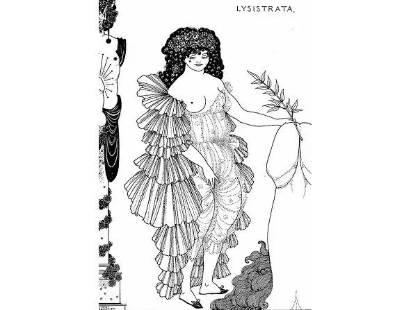 О Бердсли Иллюстрация к комедии Аристофана Лизистрата 1896 Б по праву - фото 21