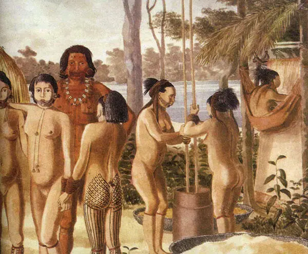 Хижина индейцев апиакá Апрель 1828 г Эркюль Флоранс Роль маниоки в жизни - фото 24