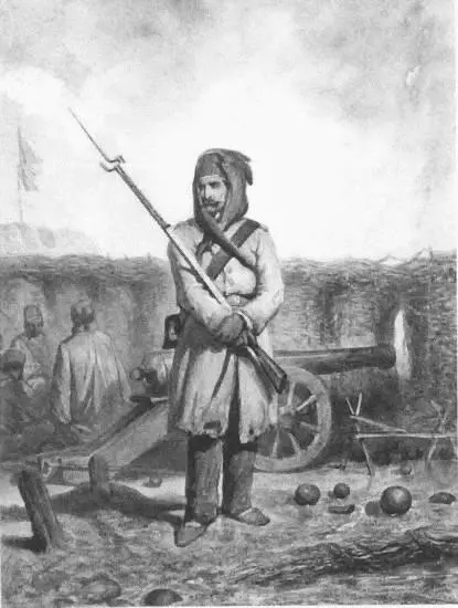 Турецкий часовой на позиции 1854 г Солдат турецкой регулярной пехоты - фото 38