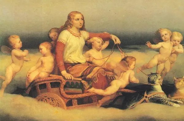 Золотая колесница Фрейи богини любви С картины Н Дж Бломмера 1852 г - фото 40