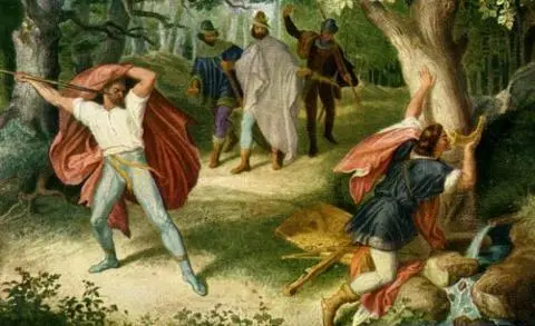 Смерть Зигфрида С картины Юлиуса Шнорр фон Карольсфельда 1847 г Тех кто - фото 45
