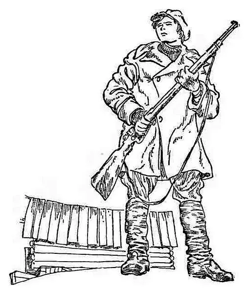 Омулев и другие рабочкомовцы забрали винтовки ящик с патронами и двинулись - фото 4