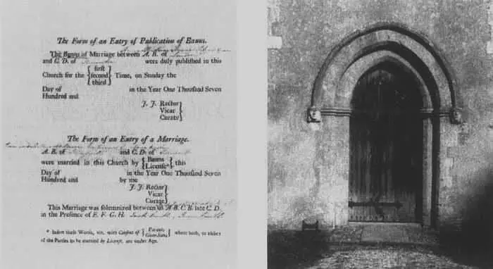 Страница приходской метрической книги церкви Св Николая Стивентон Hampshire - фото 34