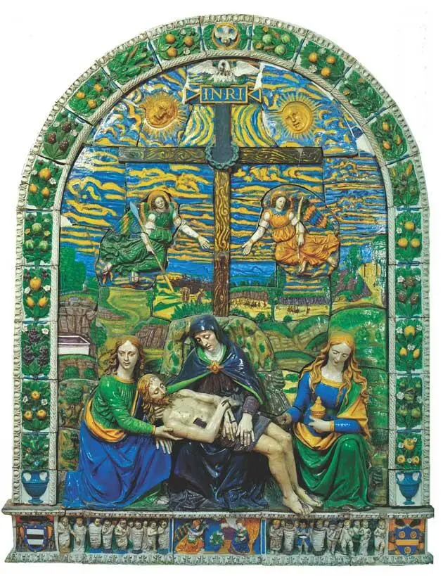 25 Джованни делла Роббиа Оплакивани Христа 1514 майолика Флоренция - фото 26