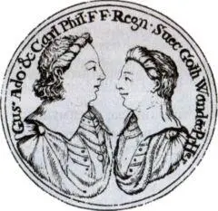 Медальон с изображением юных принцев Густава Адольфа и Карла Филиппа - фото 8