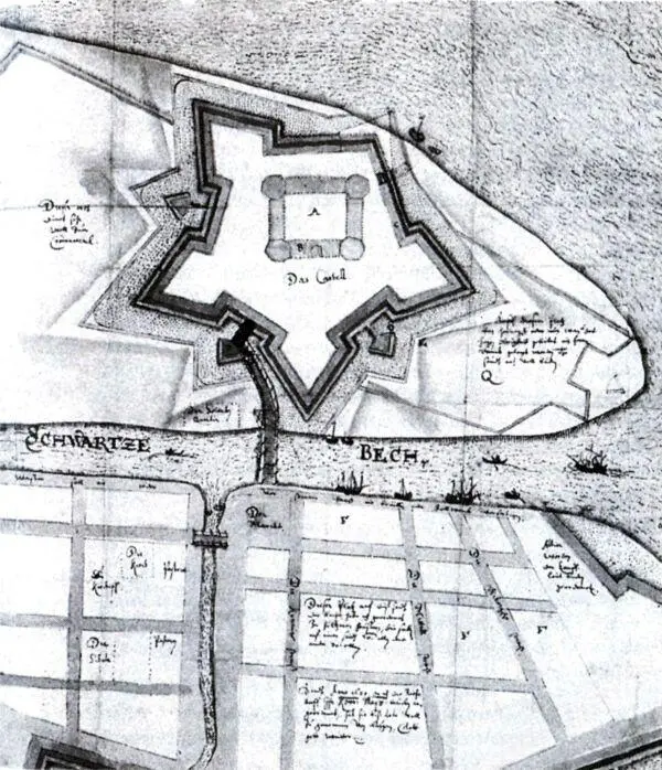 В 1644 г инженер Георгий Швенгель начертил план Ниеншанца и новозаложенного - фото 14