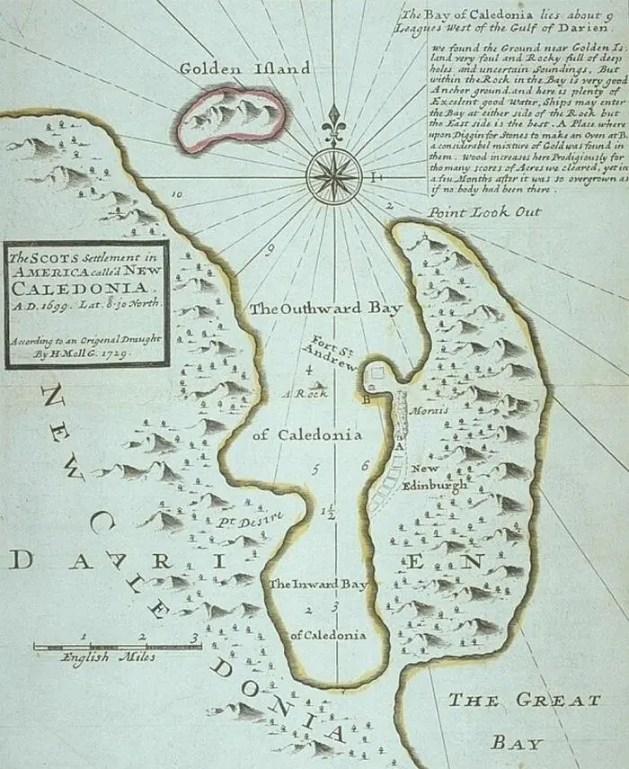 Золотой остров и побережье Дарьена на карте 1729 г Покинув Лессона и Роза - фото 27