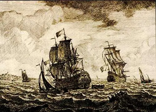 Морской пейзаж Адам Сило Прибытие на берег Иоганн Вильгельм Бауэр - фото 3