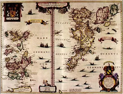 Карта Шотландии 1654 г Русский воевода на коне Гребные суда Московитов - фото 18