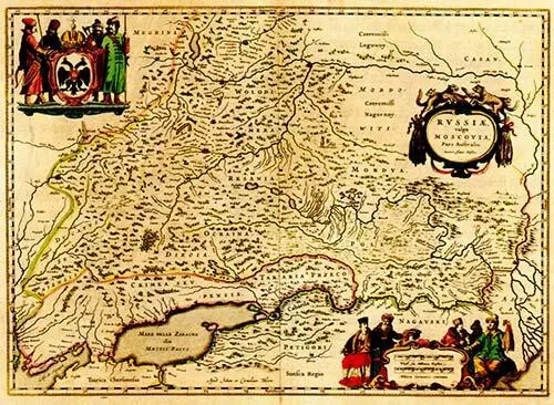 Карта Русских земель 1645 г План Москвы времен Бориса Годунова Москва - фото 33
