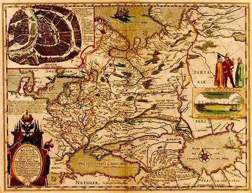 Карта России составленная голландским картографом Гесселем Герритсом - фото 38