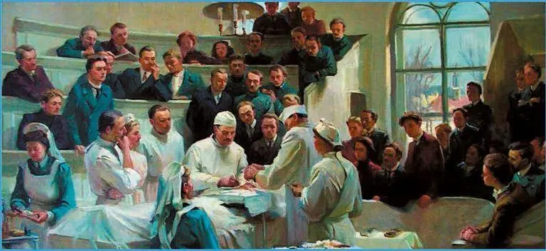 Неизвестный художник Показательная операция в клинике Пирогова Вопрос и - фото 63