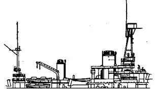 Линейный корабль Жан Бар 1928 г Наружный вид средней части корабля - фото 37