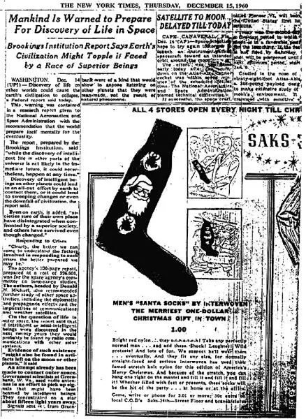 Статья газеты The New York Times от 15 декабря 1960 года посвященная Отчету - фото 28