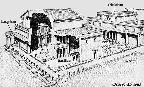 Рис 175 Рим Дворец Флавиев на Палатине Реконструкция Слева от тронного - фото 180